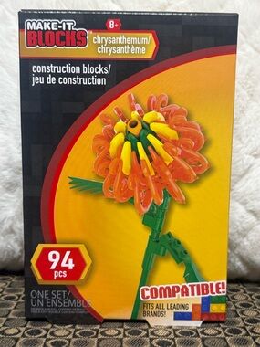 Make-It Blocks Chrysanthemum Flower Construction Set - 94 pcs